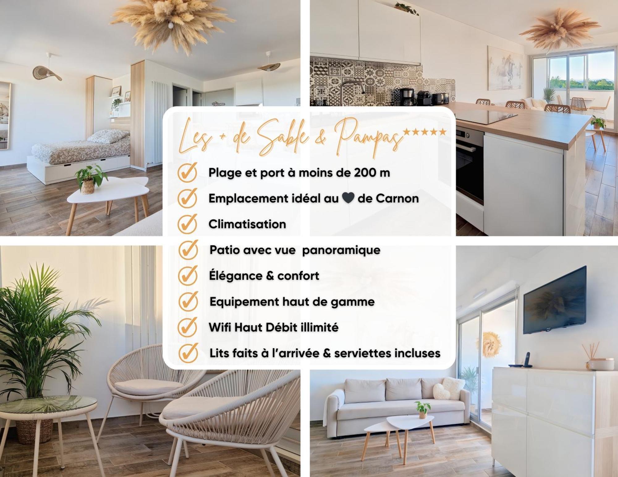 Sable & Pampas - Meuble De Tourisme 5 Etoiles Leilighet Carnon-Plage Eksteriør bilde